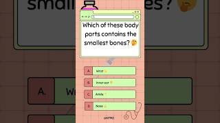 Tiny Yet Mighty Discover the Body Part with the Smallest Bones 🦴 mededtrivia bones smarttrivia [upl. by Adriene]