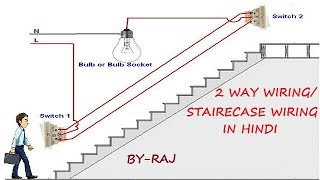 2 WAY LIGHT SWITCH WIRING IN HINDI [upl. by Shepherd]