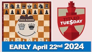 Carlsen M vs Salinas Herrera P  Titled Tue 2nd April Early 2024 chessbuddies 🔴 TitledTuesday [upl. by Philis]