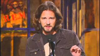 Eddie Vedder inducts REM Rock and Roll Hall of Fame Inductions 2007 [upl. by Draper]