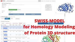 Swissmodel for Protein structure prediction by homology modeling [upl. by Pernell]