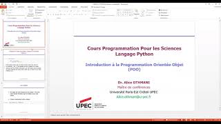 Cours n2 Programmation Orientée Objet avec Python [upl. by Ertnod]