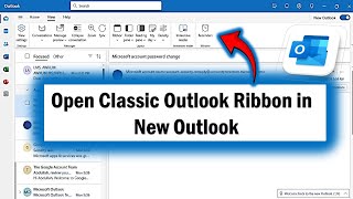 How to Switch Back To Classic Ribbon view in New Outlook  outlook [upl. by Avigdor]