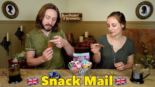 Americans Trying UK Sweets from Frys Terrys Cadbury and More  Snack Mail [upl. by Megen]