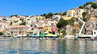 Symi the Dodecanese islands just off the Turkish coast with the amphitheatrelike harbour [upl. by Singband]