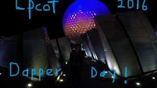 Dapper Day Epcot 2016 At Night Riding FROZEN amp Test Track [upl. by Atenahs]