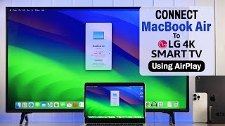 How to Connect MacBook to LG Smart TVs Airplay Screen Mirroring [upl. by Iniretake]