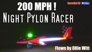 INSANE 200 MPH F3D PYLON RACER at NIGHT  Fearless Pylon Champion OLLIE WITT at Weston Park Show [upl. by Honeyman]