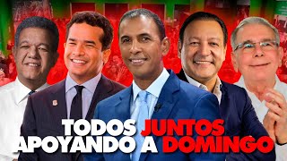 Los Presidentes de los tres partidos mayoritarios levantan la mano a candidatos Alcalde DN [upl. by Muncey]