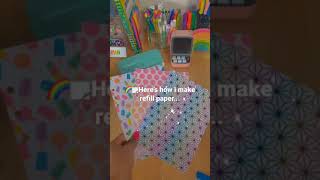 Quick Way to Make 6 Ring Binder Refill Paper🗒🌈 shorts [upl. by Anuaf]