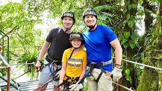 Zip Lining in Costa Rica 🇨🇷  Arenal Rainforest La Fortuna [upl. by Eicnahc]