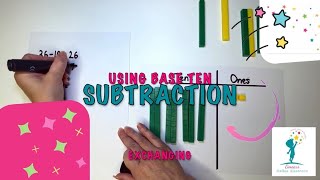 Subtraction using Base Ten Dienes  Introducing Exchanging [upl. by Ellenar]