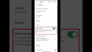 How to hide whatsapp Blue tick ytshorts shorts youtubeshorts [upl. by Diamante390]