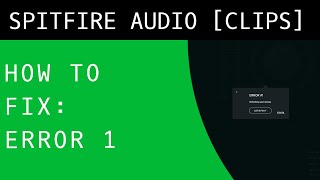 How to Fix Error 1 with Spitfire Audio Plugins [upl. by Hanas779]