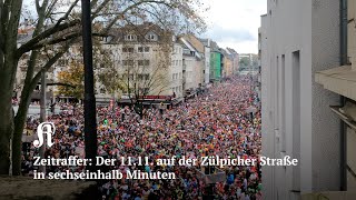 Zeitraffer Der 1111 auf der Zülpicher Straße in sechseinhalb Minuten 4K Video [upl. by Ursal]