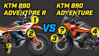 What are the differences KTM 890 ADVENTURE R vs KTM 890 ADVENTURE 2023 [upl. by Mumford]