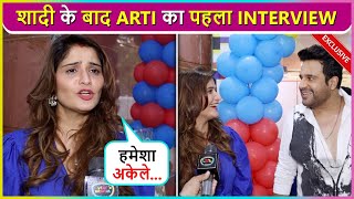 Arti Singhs First Interview After Marriage With Dipak Chauhan  Says Ab Mujhe Sukoon   Exclusive [upl. by Anitsirk127]