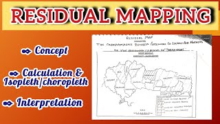 Residual Mapping  Calculation of Predicted valuey  Drawing of IsoplethChoropleth [upl. by Marissa]