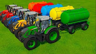 JOHN DEERE vs FENDT vs CLAAS vs VALTRA vs MCCORMICK TRACTORS BATTLE  Farming Simulator 22 [upl. by Neroc]