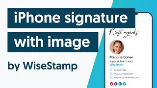 Add signature to iPhone with WiseStamp Signature Manager [upl. by Dewayne263]