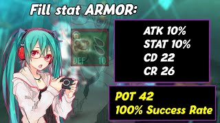 Fill stat ARM ATK10STAT10�22CR26  P42 100 Success Rate  Toram Online [upl. by Sewoll]