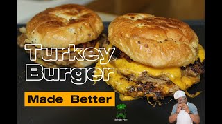 Best D Turkey Burger Ive Ever Made Period  Ground Turkey Recipe  Making Juicy Turkey Burgers [upl. by Keir]