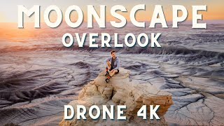 Sunrise at Moonscape Overlook Utah  Drone 4K [upl. by Hilbert]