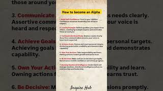 How to become an Alpha motivation youtubeshorts [upl. by Gamin247]