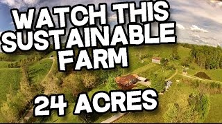 Big Land Small House  24 acres Barn Pond Creek sustainable farm [upl. by Anerrol751]