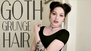 EASY GOTH GRUNGE amp ALTERNATIVE INSPIRED HAIRSTYLES  Goatklaw [upl. by Dumah32]