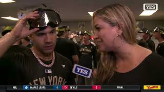 Gleyber Torres details his leadoff approach clinching ALDS title [upl. by Mastrianni]