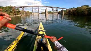 Exploring Lake Hartwell In Outrigger Canoe [upl. by Arais]