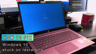 How to Fix WINDOWS 10 stuck on restarting screen LAPTOP [upl. by Eenaffit]