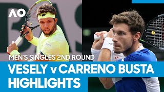 Jiri Vesely vs Pablo Carreno Busta Match Highlights 2R  Australian Open 2021 [upl. by Abbate703]