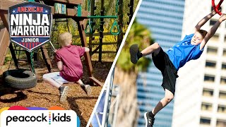 AMERICAN NINJA WARRIOR JUNIOR  Parkour Training Leads to ANWJ Course [upl. by Nosaj530]