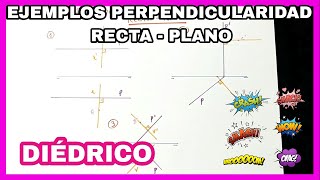 DIÉDRICO  ejercicios de perpendicularidad entre recta y plano [upl. by Terhune]