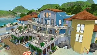 The Sims 3 house building  Blue Secret Island Resort [upl. by Leonardo]