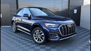 2021 Audi Q5 Navarra Blue Metallic Walk Around [upl. by Yerroc]