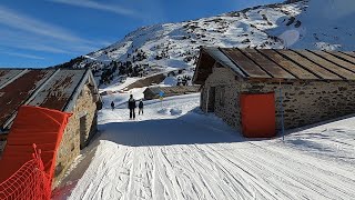 BLUE CHALETS Skiing to Varet 40 Lift nr Arc 1950 resort GoPro HD POV  Les Arcs Paradiski  Mar 2023 [upl. by Dodie423]