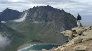 Hiking to the Top of Ryten near Kvalvika Beach Lofoten Norway [upl. by Aikaz166]