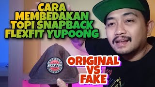 CARA MEMBEDAKAN TOPI FLEXFIT YUPOONG ORIGINAL VS FAKE EDUCATIONCAP [upl. by Oyam]