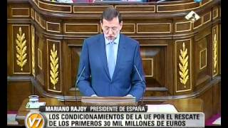 Visión Siete Rajoy quotDije que bajaría los impuestos y los estoy subiendoquot [upl. by Novhaj]