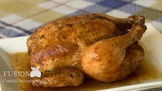 Como hacer POLLO ROSTIZADO salvadoreño  al horno 🍗 [upl. by Bret119]