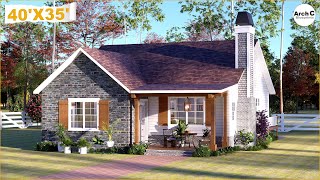 40X35 Get Ready To Fall In Love With This Charming SplitLevel Cottage Design Small House Ideas [upl. by Siuoleoj]