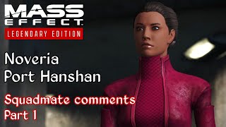 Mass Effect  Noveria  Squadmate comments  Part One [upl. by Nauh]