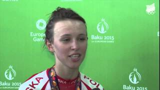 Baku 2015 Katarzyna Niewiadoma  srebro kolarstwo [upl. by Noreht]