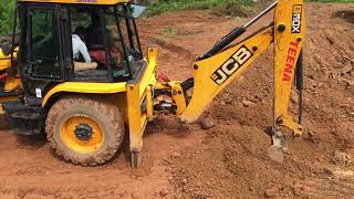 jcb 3dx digging and gathering soil [upl. by Uriiah746]