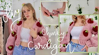 How To Knit The Chunky Cardigan Of Your Dreams  Beginner Friendly  Full Knitting Tutorial [upl. by Standford]