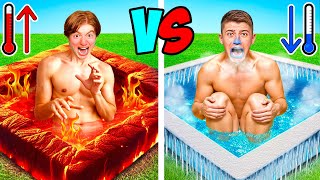 HOT vs COLD Pool Challenge [upl. by Tedi]