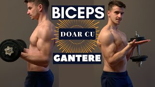 Exercitii pentru Biceps Acasa doar cu Gantere [upl. by Adilen376]